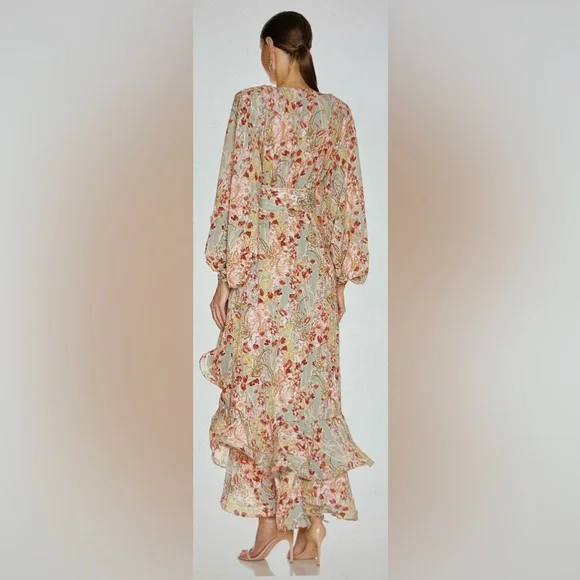 BRONX AND BANCO Luisa Floral Balloon Sleeve Hi-Lo Dress Size M US 6 SOLD OUT - Picture 4 of 16